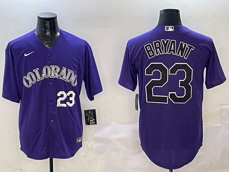 Men Colorado Rockies #23 Bryant Purple Game 2025 Nike MLB Jersey style 2->colorado rockies->MLB Jersey